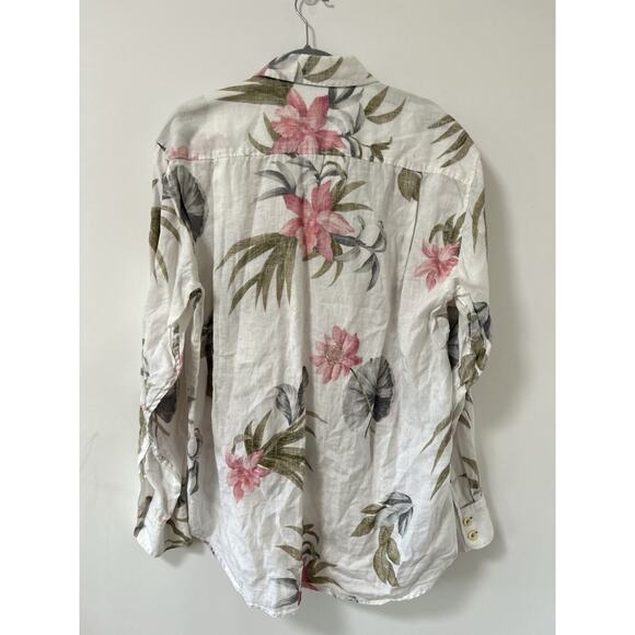 NWT Tommy Bahama Linen Long Sleeve Button Front Shirt Orchid Floral Mens Size L - Picture 5 of 10